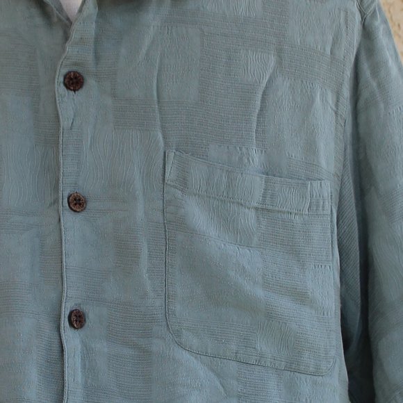 Caribbean Joe Silk Button Down Shirt - Picture 2 of 3